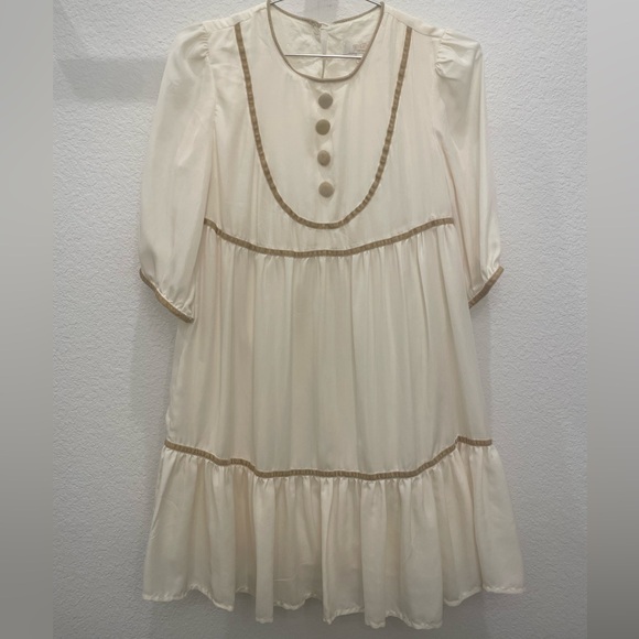 Vintage America Dresses & Skirts - Cream Button-Front Dress